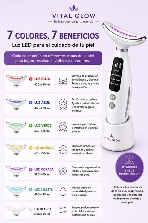7 Colors LED Lights Neck Face Beauty Device EMS Vibration Massage Improve Neck Lines Anti Wrinkle Face Lifting Machine Tool
